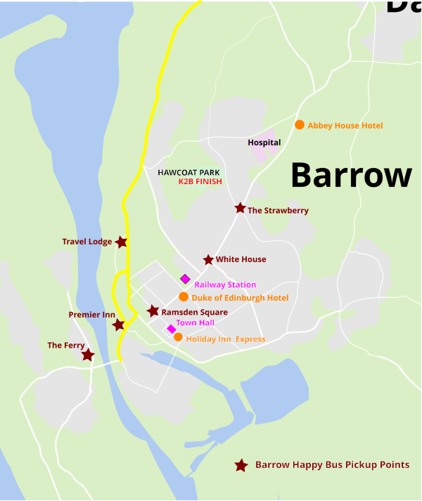 Barrow Happy Bus Location Map