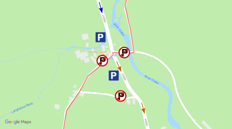 Map showing vehicle access to Lowick Bridge